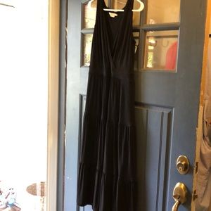 Boden Size 8R Black Maxi Dress Cotton